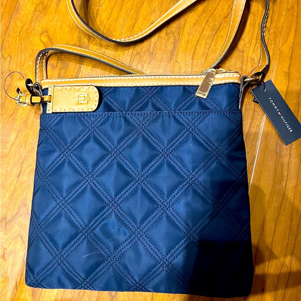 Tommy Hilfiger Purse Blue Diamond Print